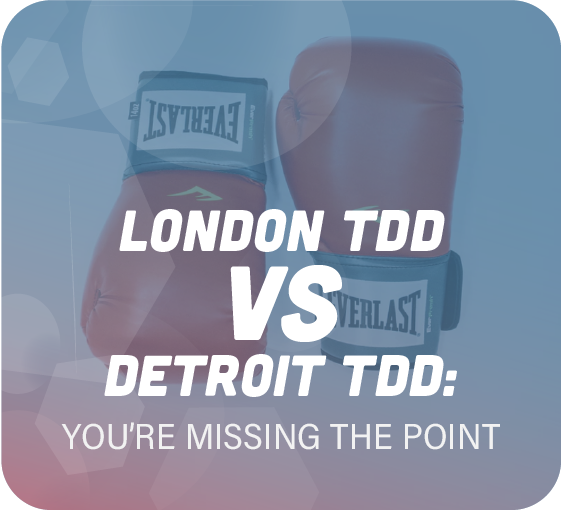 London TDD vs Detroit TDD boxing gloves
